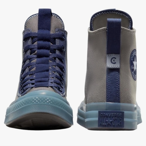 Converse Chuck Taylor NWOTs Skate Gray Navy Canvas Men Size Casual Hi - Picture 2 of 7